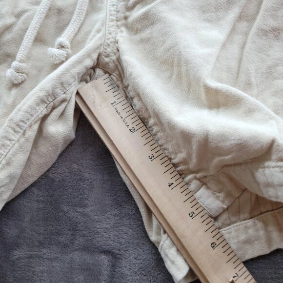 Marine Layer Shorts Mens Medium White Cotton Canvas 6 Inch Lounge Drawstring - Picture 5 of 10